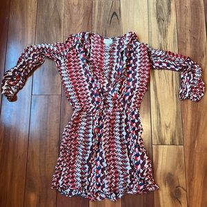 Parker mini dress size small red white and blue